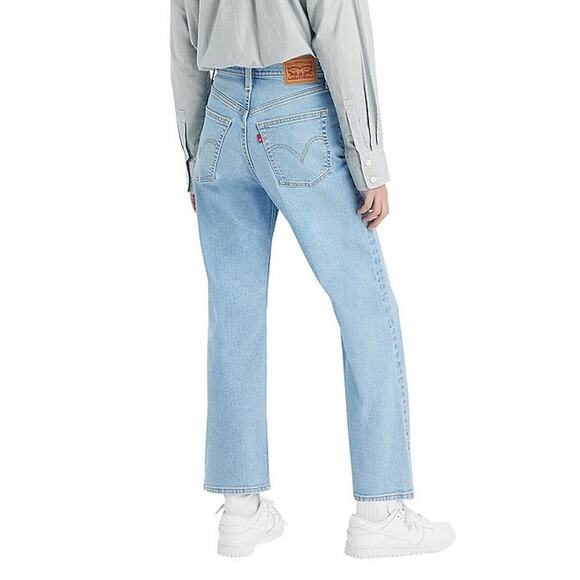 NWT Levi's Women's Ribcage High Rise Distressed Ankle Straight Jeans in 31 x 27 - Picture 7 of 8